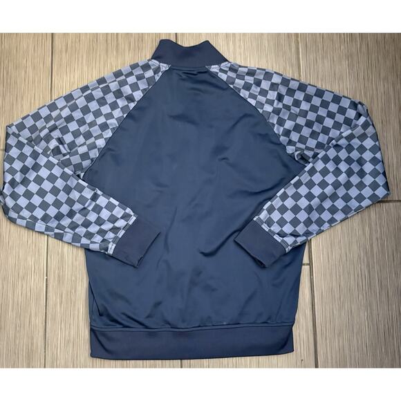 Umbro Men’s Navy Blue Checkerboard Full Zip Track Jacket Soccer Size Large - Picture 4 of 5